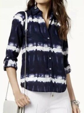 INC Button Down Cotton Top